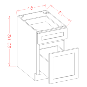 Drawer File Base Shaker Antique White