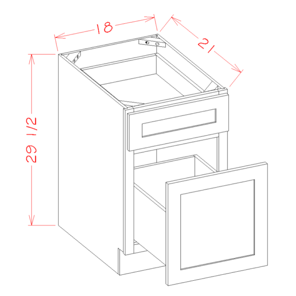 Drawer File Base Shaker Antique White