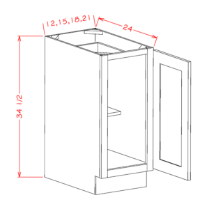 Single Full Height Door Base Shaker Antique White