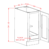 single full height door with rollout shelf base