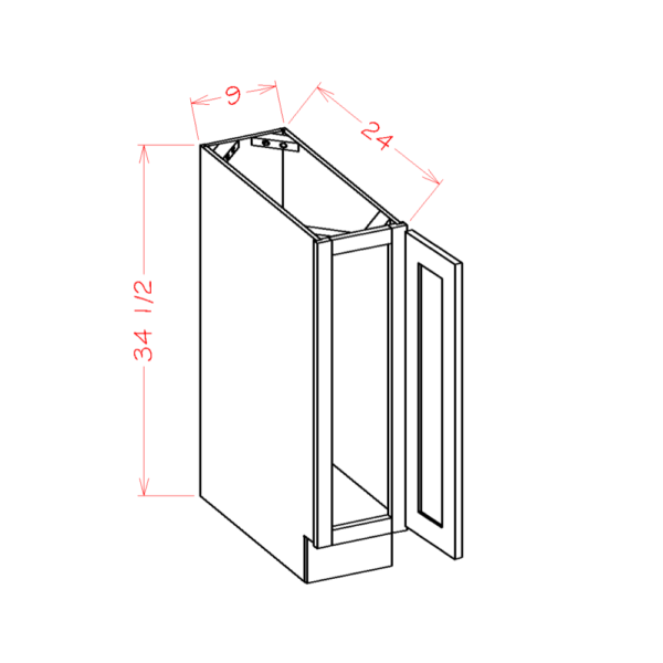 Tray Base 9" Shaker White