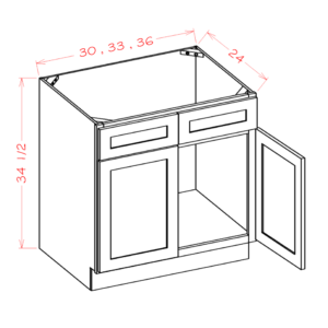 Sink Base With Double False Drawer Shaker Antique White