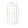 Four Door Utility Cabinet Shaker Antique White