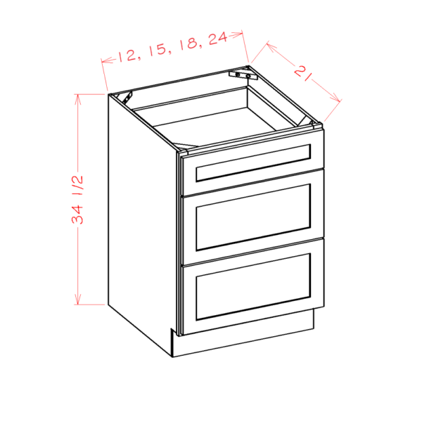 Vanity Drawer Base Shaker Antique White