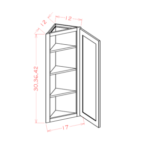 Angle Wall Cabinet Shaker Antique White