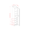 Two Door Utility Rollout Shelf Cabinet Shaker Antique White