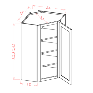 Diagonal Wall Cabinet Shaker Antique White