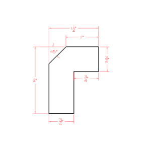 Angled Light Rail Moulding Oxford Sage