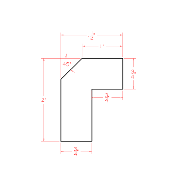 Angled Light Rail Moulding Oxford Sage