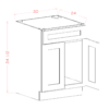 Sink Base With Single False Drawer Oxford Sage