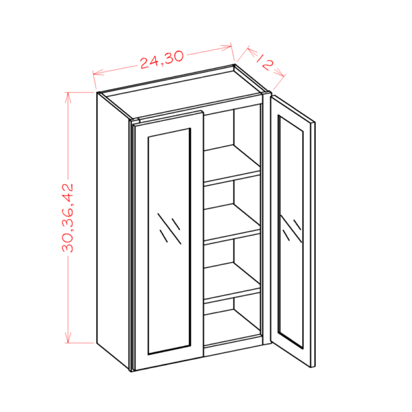 Double Glass Door Wall Oxford Sage