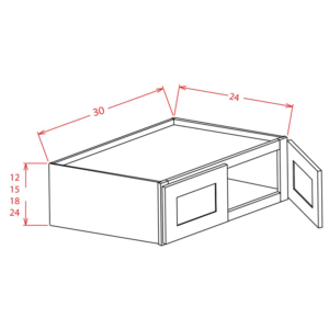 Wall Refrigerator Cabinet Oxford Sage