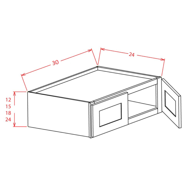 Wall Refrigerator Cabinet Oxford Sage