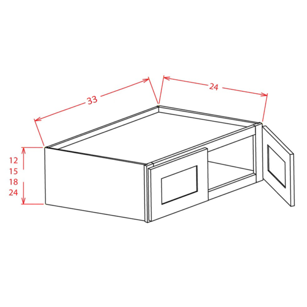 Wall Refrigerator Cabinet Oxford Sage