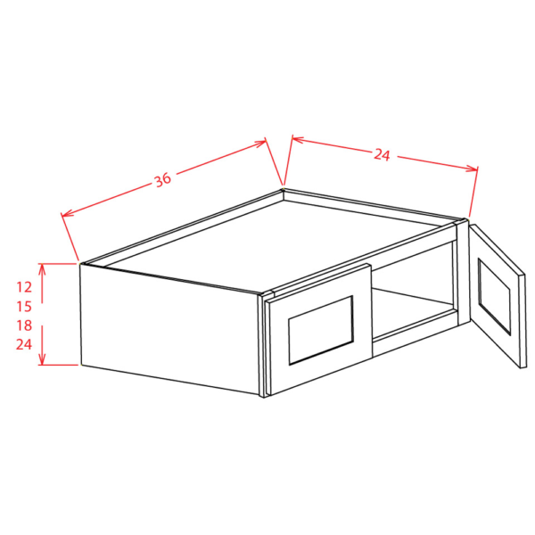 Wall Refrigerator Cabinet Oxford Sage