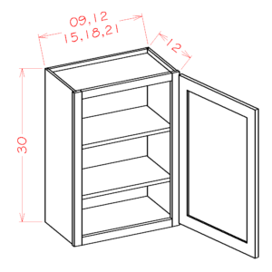 30" High Single Door Wall Oxford Sage