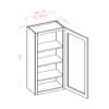 42" High Single Door Wall Oxford Sage