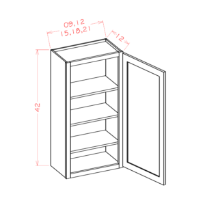 42" High Single Door Wall Oxford Sage