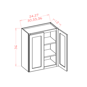 36" High Double Door Wall Oxford Sage