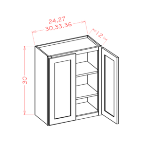 30" High Double Door Wall Cabinet Oxford Sage