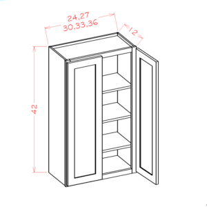 42" High Double Door Wall Oxford Sage