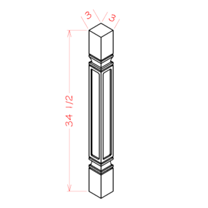 Square Decorative Leg Oxford Sage