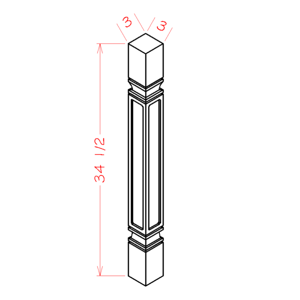 Square Decorative Leg Oxford Sage