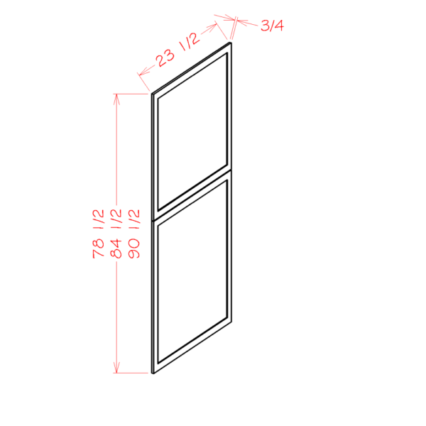 Tall Decorative End Panel Oxford Sage